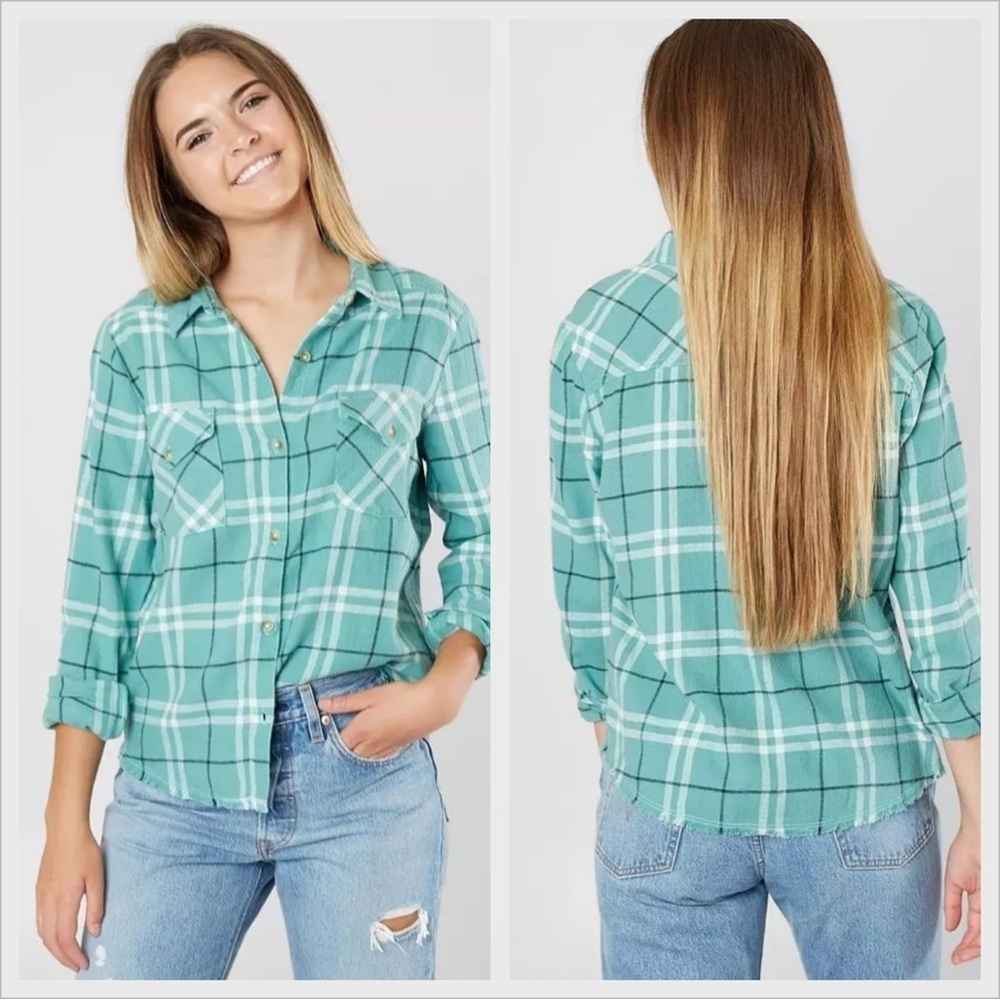 RVCA In A Haze Flannel Shirt - Women's Shirts, NWT - Picture 1 of 6